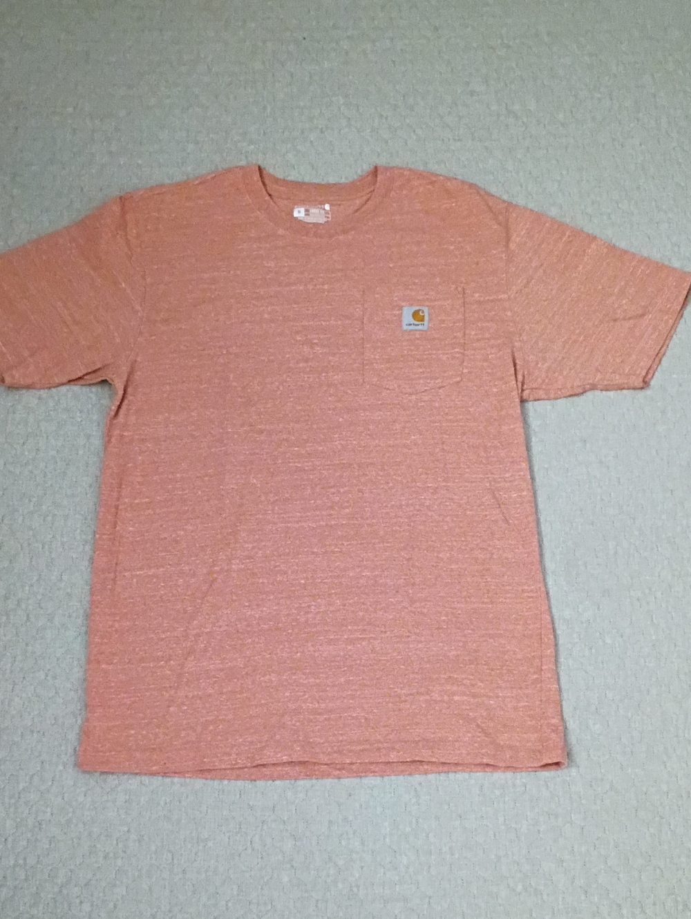 Carhartt Pocket Tee Men's Medium Loose Fit Orange Heather